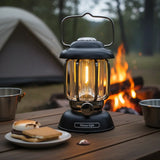 Campinglamp voor buiten - USB oplaadpoort - licht-dimeffect - zwart Spire