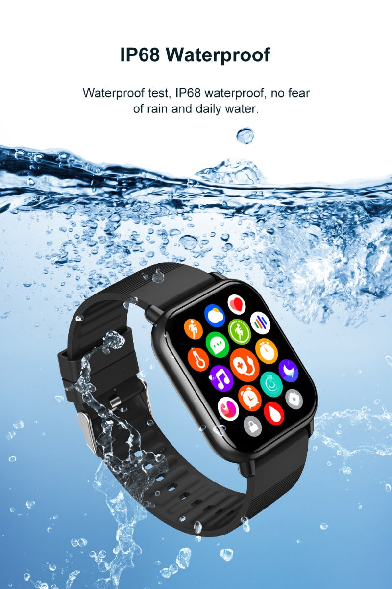 SW33plus Smartwatch | IP67 Water Resistant | Wireless Charging | Sports Watch | Black | Heart rate sensor