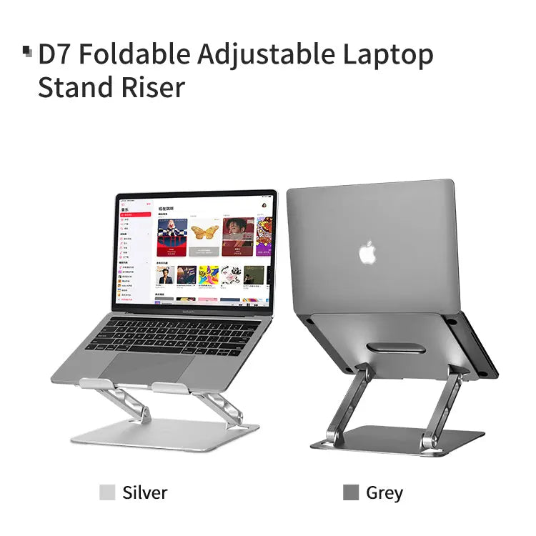 Laptop standaard – aluminium – 24,2 x 21,5 x 5,7 cm – voor 10 tot 17 inch laptops Coolgods