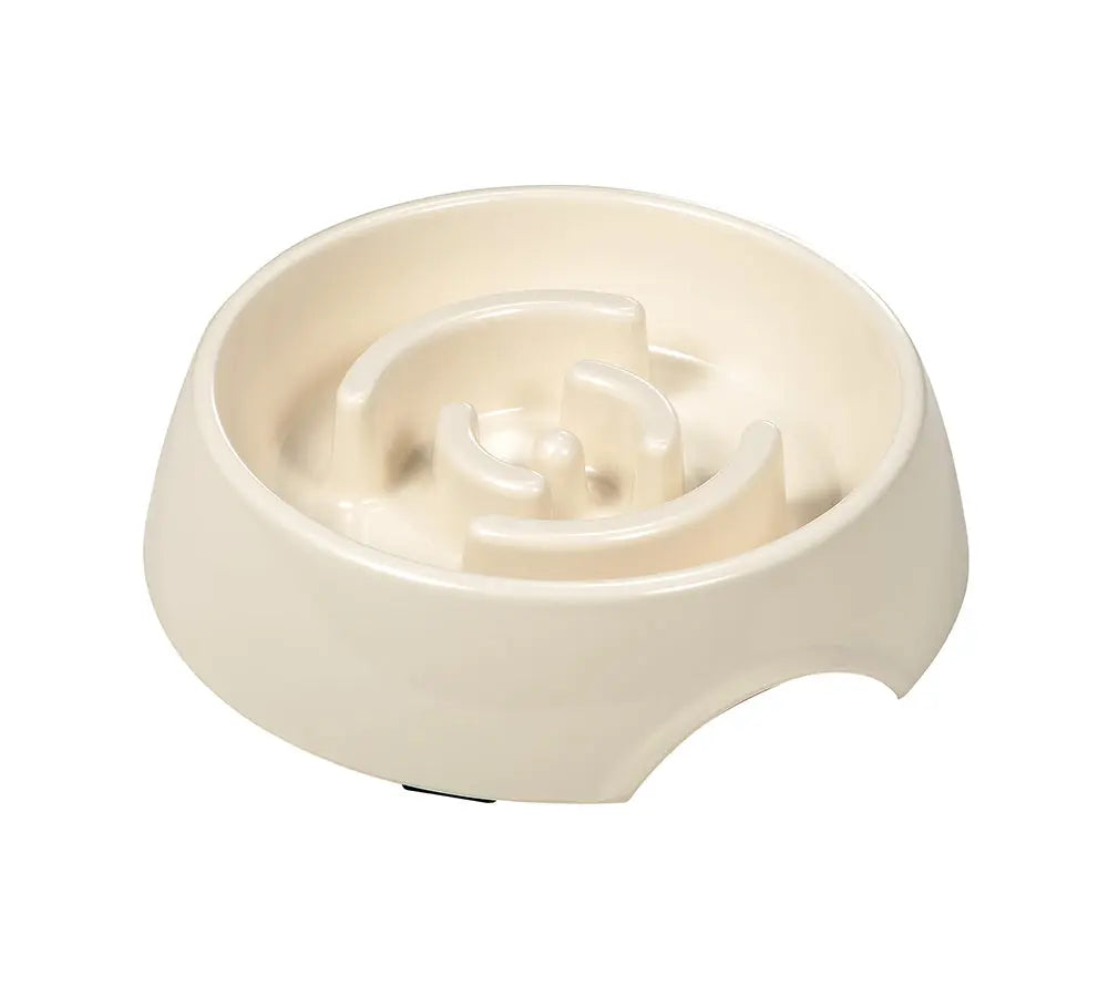 Slow Feed Feeder | Prevent your dog from getting scared| Size L | White | Dogs and cats