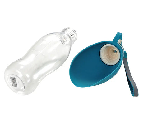 Drinking Bottle Dog | Leaf Water Bottle | With tray for the dog to drink from
