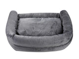 Cozy Pet Bed |Tomas| Gray| Dog Bed | Plush Lining | Easy to Clean | 600x400x250mm