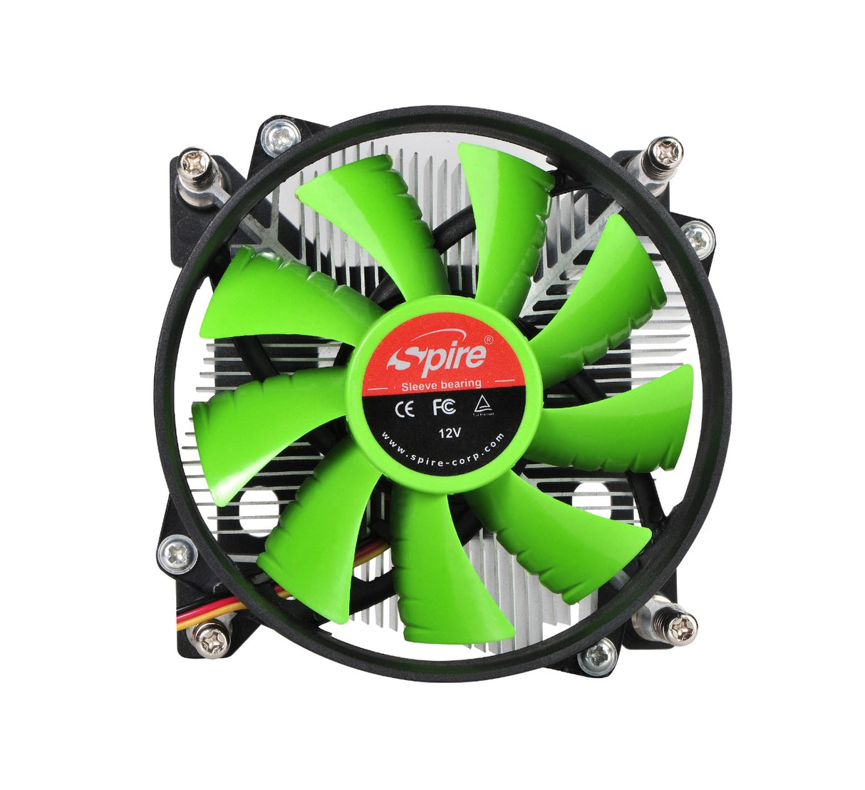 CPU koeler | LGA 1700  | Ventilator 2200RPM | 90 * 90 * 25 mm | Groene bladen | Effectieve warmteafvoer tot 95W