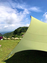 Truvii tent hexagon | Sunshade |Tent against the rain | Durable, portable and water resistant | 570 x 670 cm