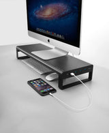 Multifunctionele monitor standaard | Aluminium | 4x USB3.0 hub | Verbeter uw werkplek | Laptop en computer Coolgods